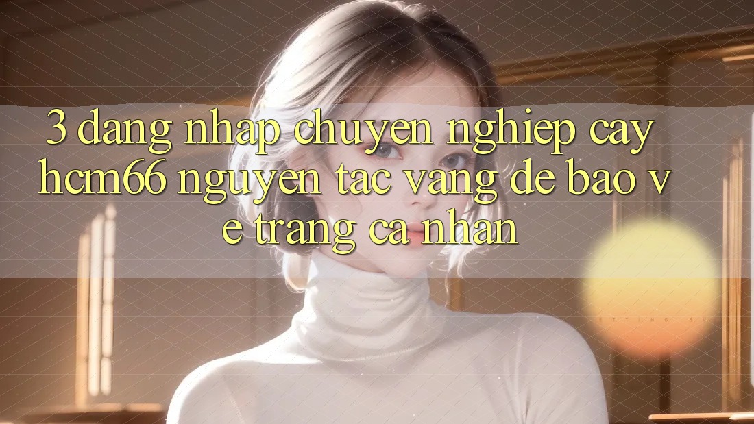 3. Đăng nhập chuyên nghiệp cậy hcm66: Nguyên tắc vàng để bảo vệ trang cá nhân 3. Đăng nhập chuyên nghiệp cậy hcm66: Nguyên tắc vàng để bảo vệ trang cá nhân