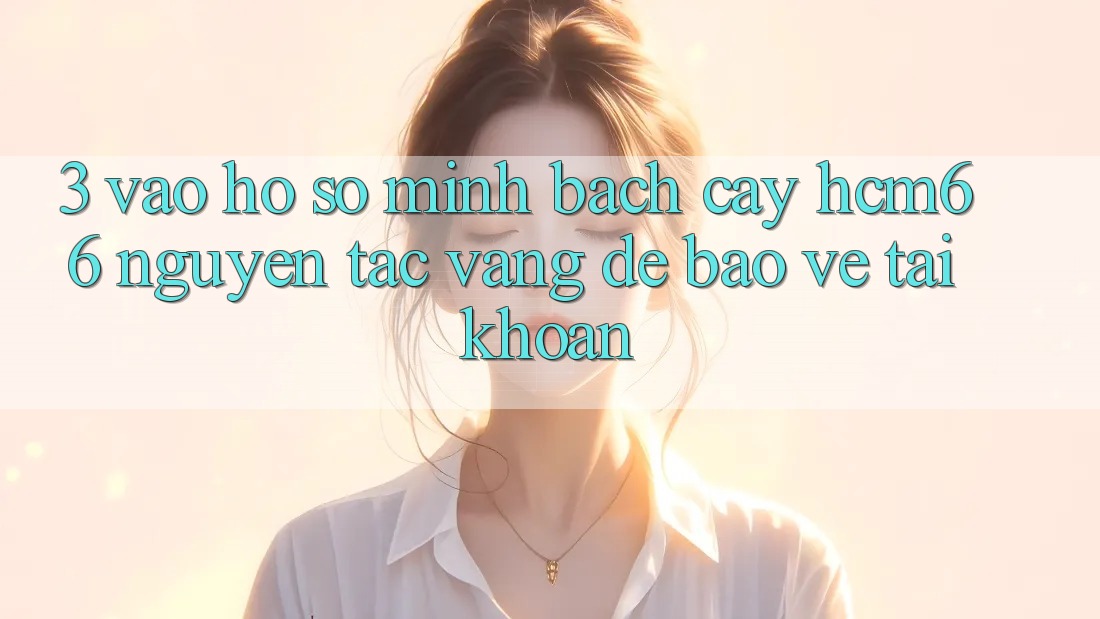 3. Vào hồ sơ minh bạch cậy hcm66: Nguyên tắc vàng để bảo vệ tài khoản 3. Vào hồ sơ minh bạch cậy hcm66: Nguyên tắc vàng để bảo vệ tài khoản