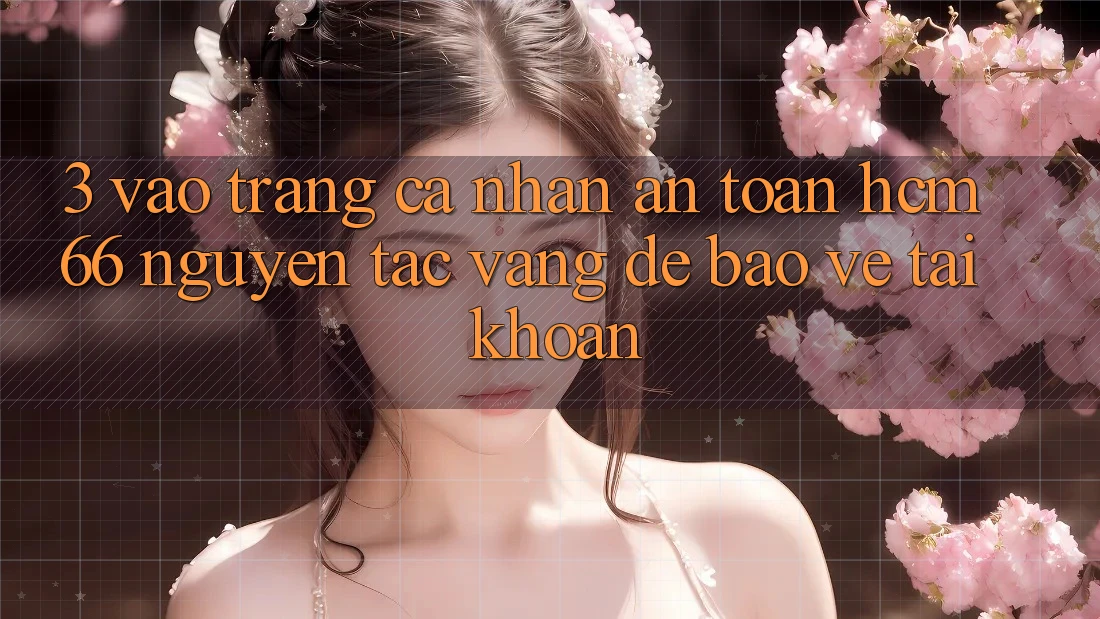 3. Vào trang cá nhân an toàn hcm66: Nguyên tắc vàng để bảo vệ tài khoản