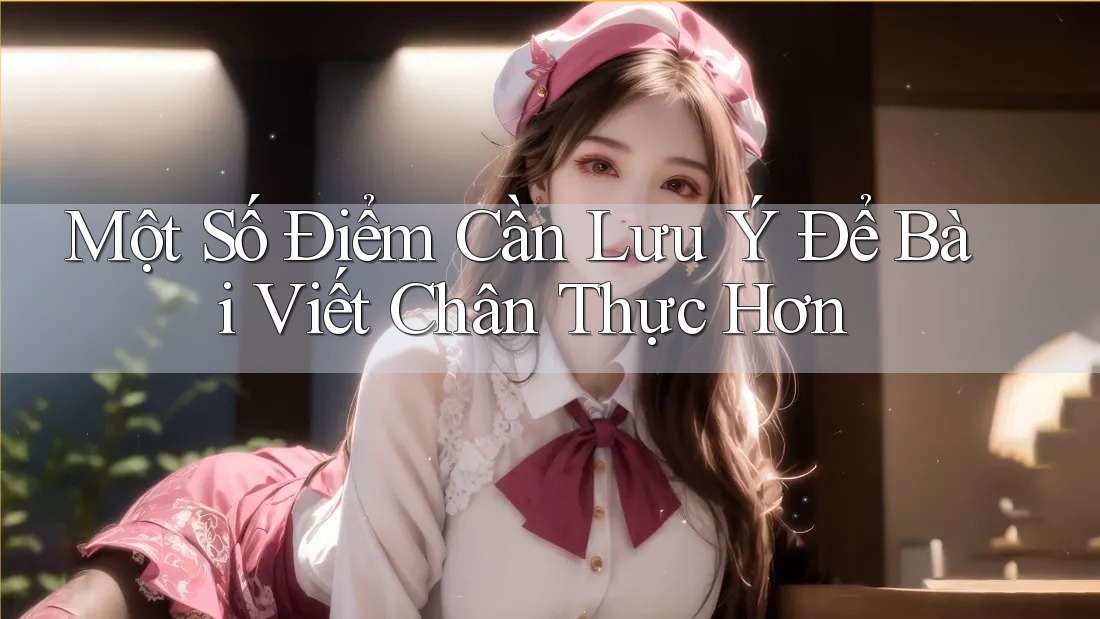 Một Số Điểm Cần Lưu Ý Để Bài Viết Chân Thực Hơn Một Số Điểm Cần Lưu Ý Để Bài Viết Chân Thực Hơn