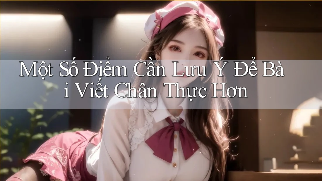 Một Số Điểm Cần Lưu Ý Để Bài Viết Chân Thực Hơn Một Số Điểm Cần Lưu Ý Để Bài Viết Chân Thực Hơn