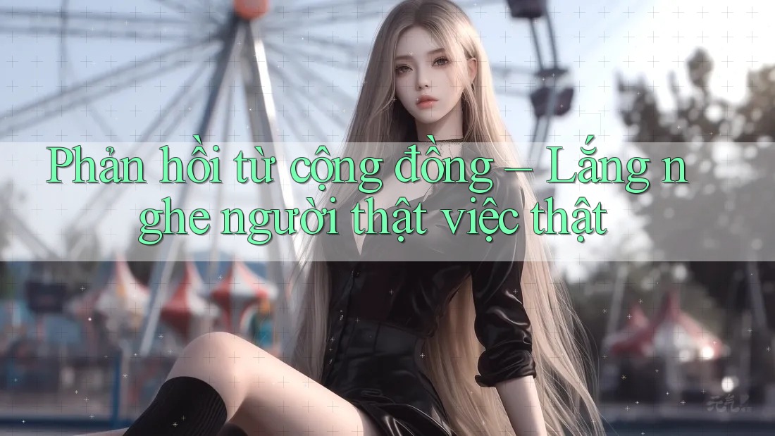 Phản hồi từ cộng đồng – Lắng nghe người thật việc thật